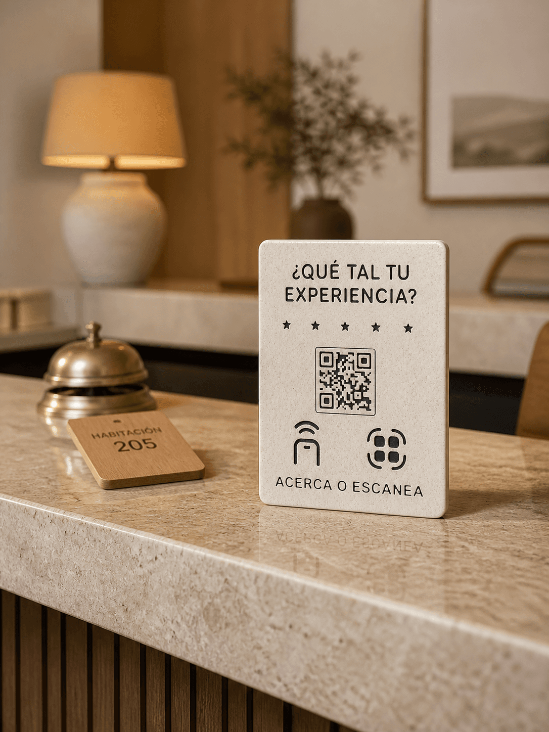 PIQTAP en la recepción de un alojamiento